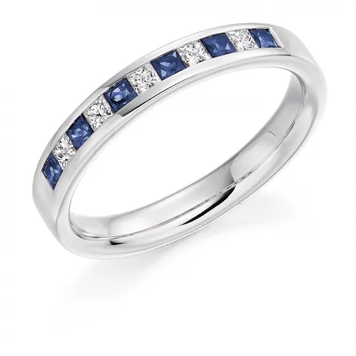 0.31ct Sapphire Eternity Band White Gold